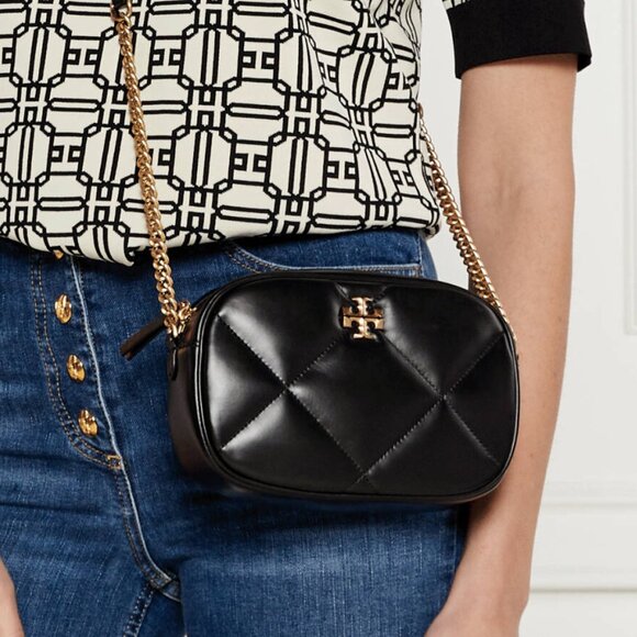 NWT ✅ Tory Burch Kira Diamond Quilt Camera Bag #154715 BLACK ✨ NWT, DUST BAG - Picture 11 of 17